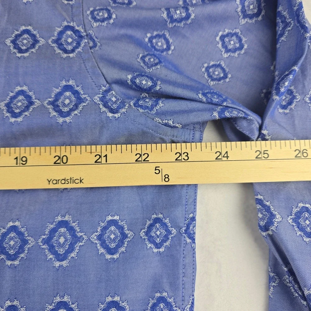 Robert Graham Kasha‎  Men's L Long Sleeve Button Up Shirt Blue Geometric Pattern